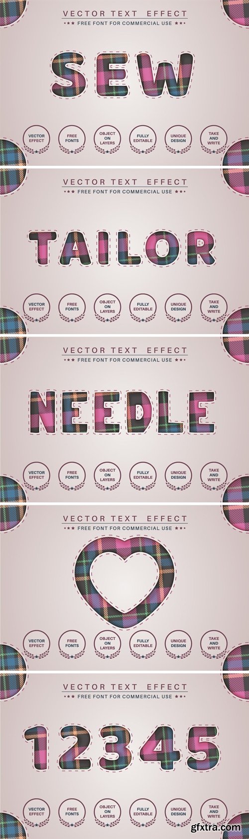 Tartan - editable text effect, font style.