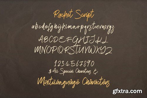 Racket Brush Script