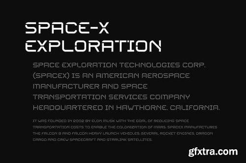 SPACE EXPLORER - futuristic font