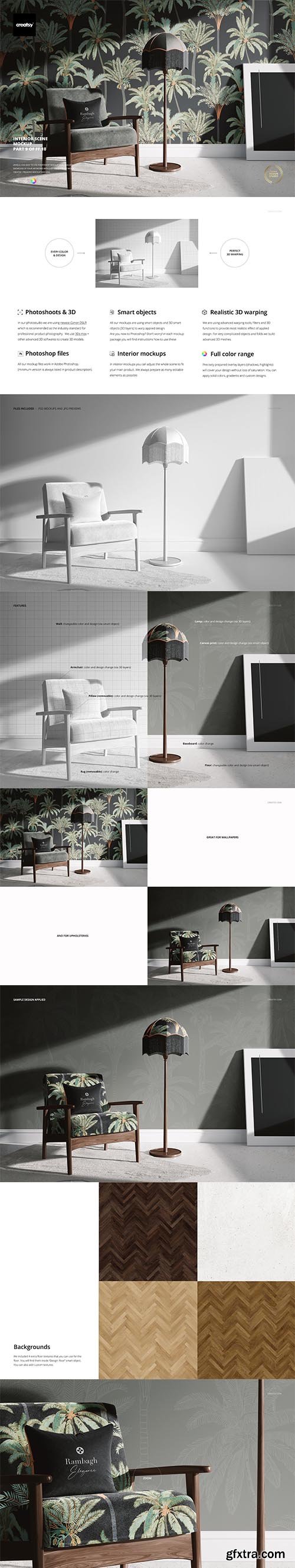 CreativeMarket - Interior Scene Mockup (09/FFv.10) 3748336