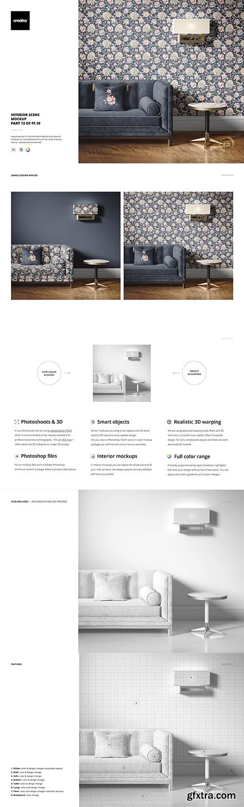 CreativeMarket - Interior Scene Mockup (12/FFv.10) 3768719