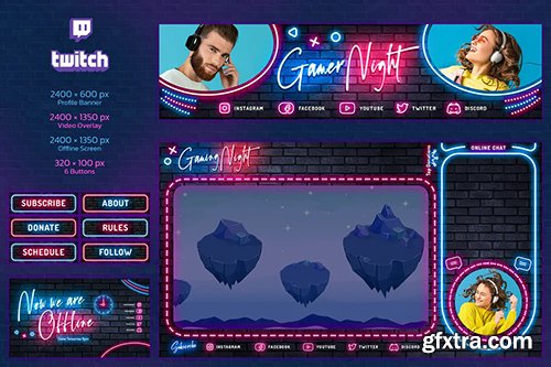 Twitch Neon Gamer