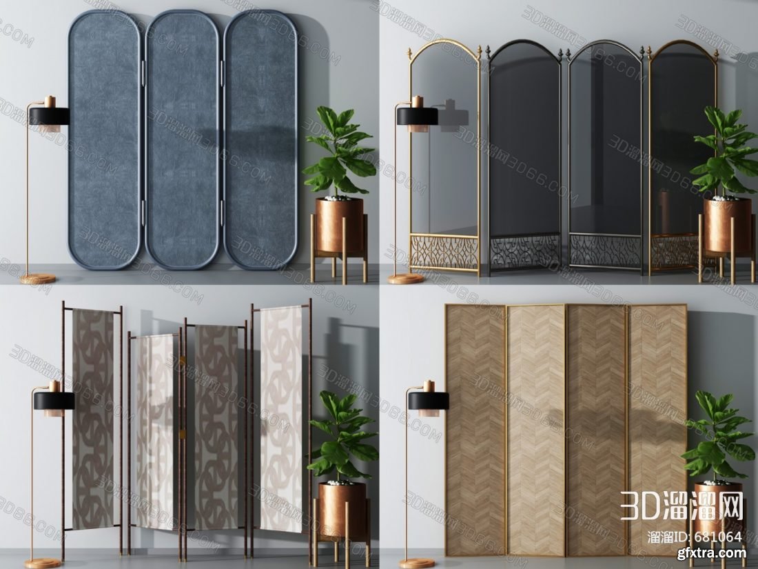 Download Decorative Partition 02 3d Model » GFxtra