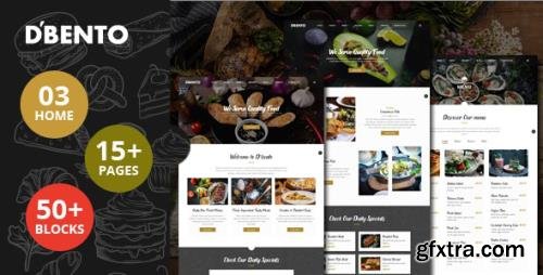 ThemeForest - Dbento v1.0 - Food Restaurant HTML5 Template - 31600280