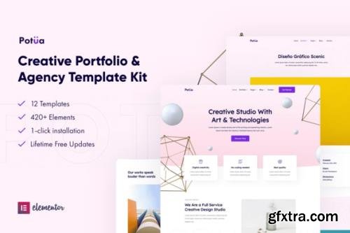 ThemeForest - Potua v1.0.1 - Creative Portfolio & Agency Elementor Template Kit - 31600623