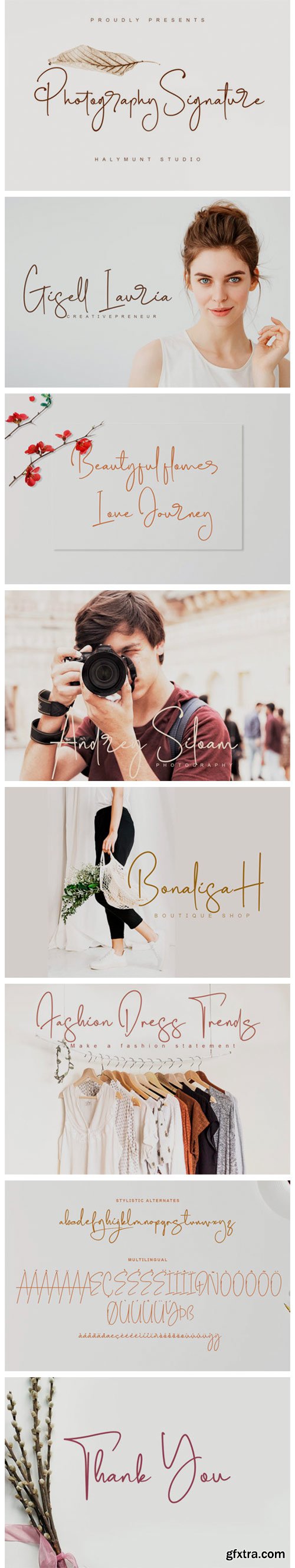 Photography Signature Font