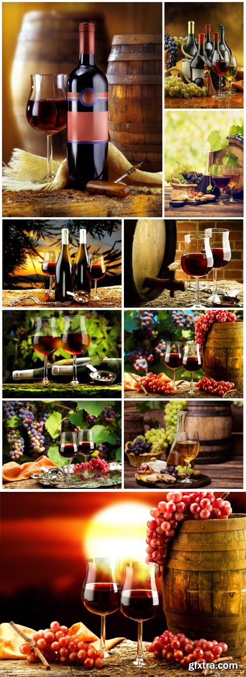 Wine set stock photo