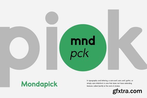 Mondapick Sans Serif Font Family