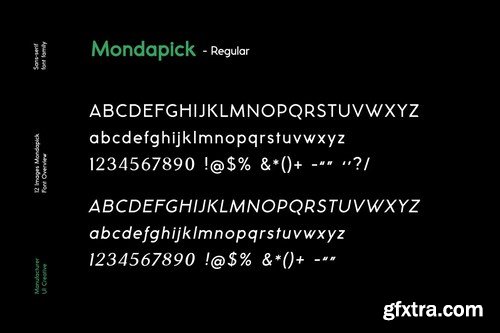 Mondapick Sans Serif Font Family