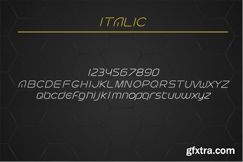 Futuristic linear font