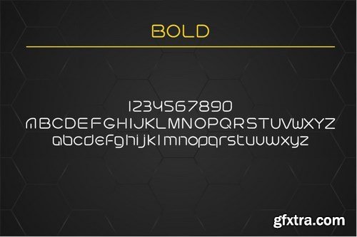 Futuristic linear font