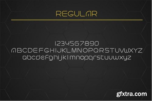 Futuristic linear font