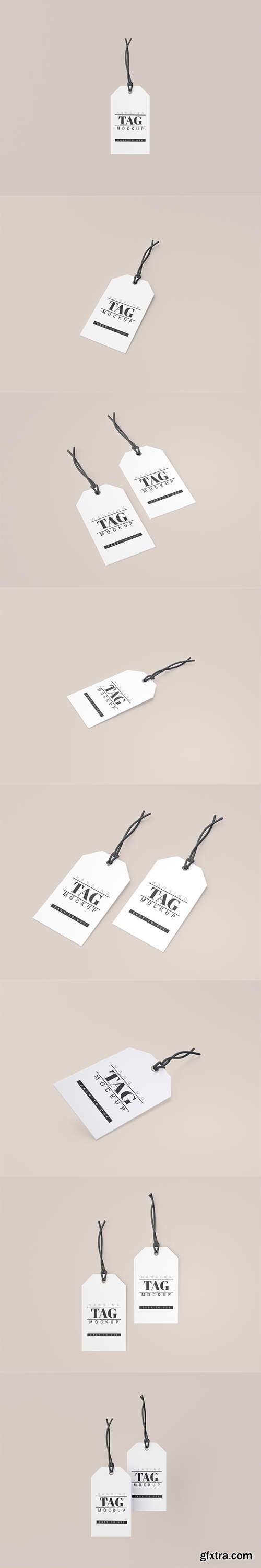 Hanging label price tag mockup