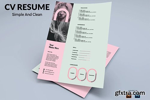 CV Resume Pastel