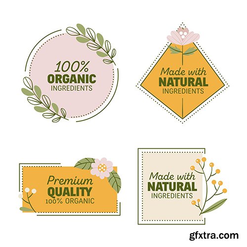 Nature cosmetics logo collection