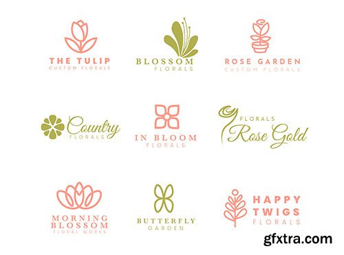 Logo collection wedding florist