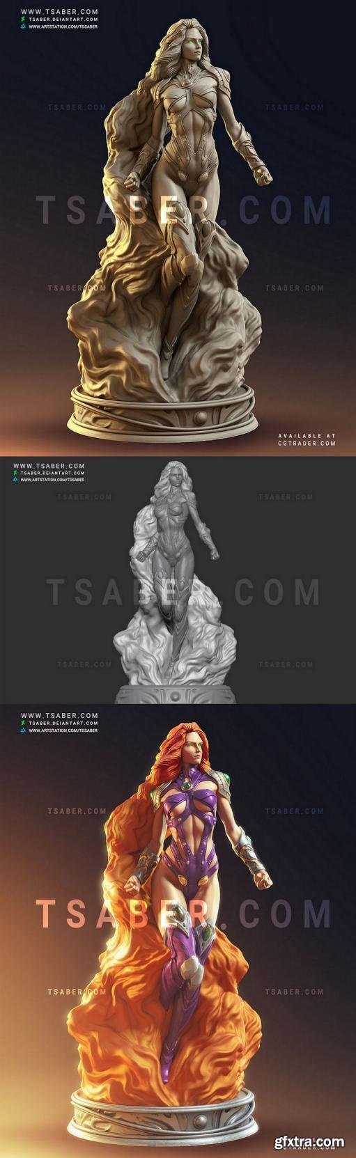 Starfire Statue – Teen Titans Collectibles 3D print model