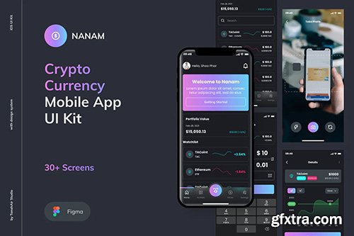 Nanam - Cryptocurrency Mobile App UI Kit