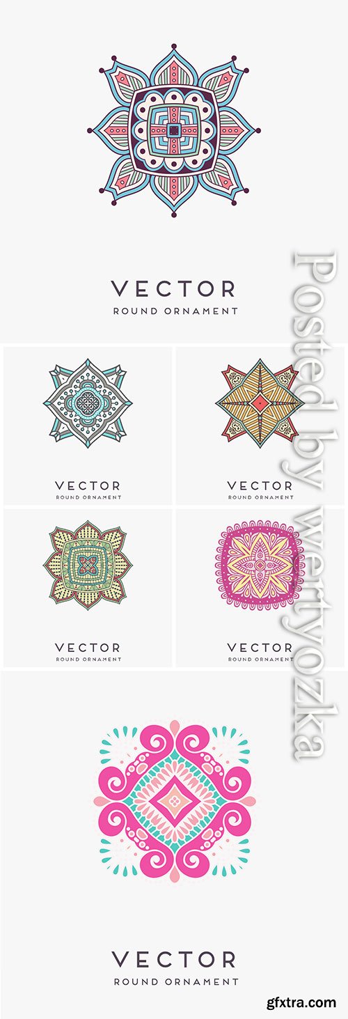 Mandala in vector, islamic motives