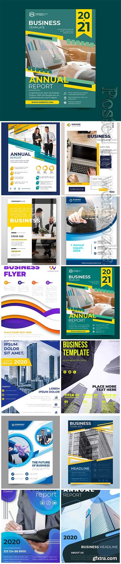 Business brochures and flyers in vector