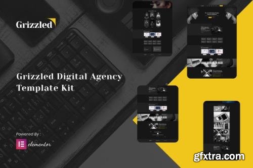 ThemeForest - Grizzled v1.0.0 - Digital Agency Dark Elementor Template Kit - 31607014