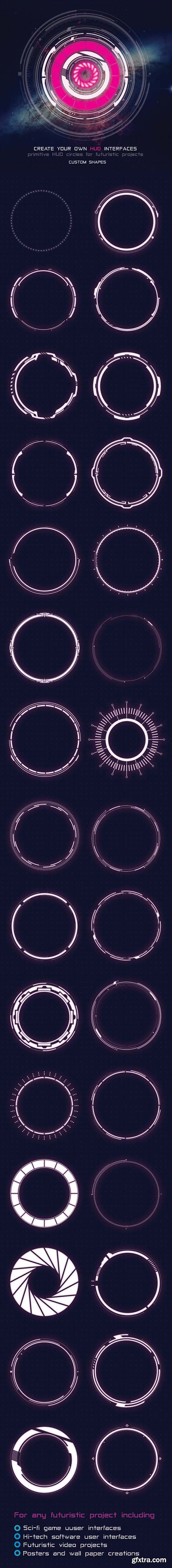 GraphicRiver - Futuristic Sci-Fi HUD Elements Pack - Primitive HUD Circles 30932977