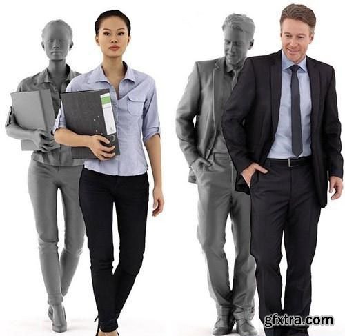 3D Posed People Scanned 3D Model