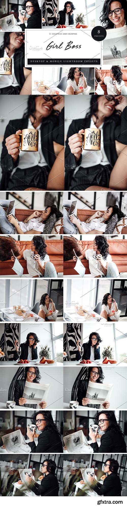 CreativeMarket - 8 x Lightroom Presets, Girl Boss 5962542