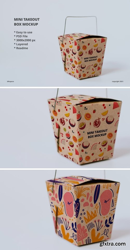 Mini Takeout Box Mockup