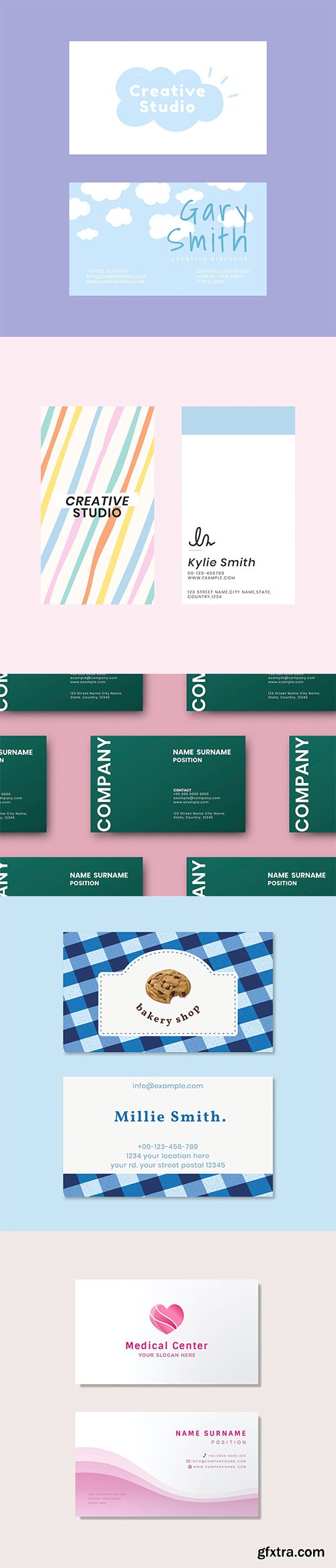 Set of business card template vol3