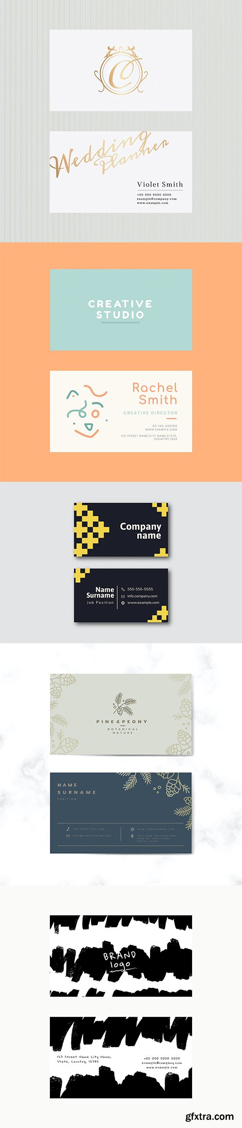 Set of business card template vol2 