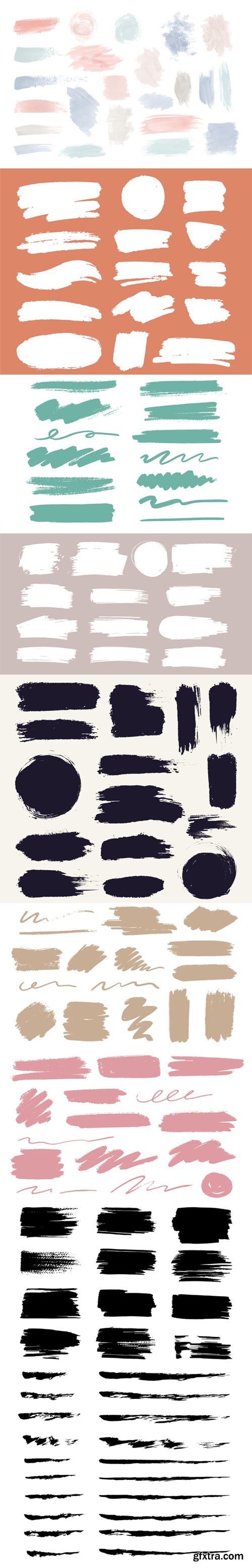 146 Colorful Ink Brush Stroke Vector Templates