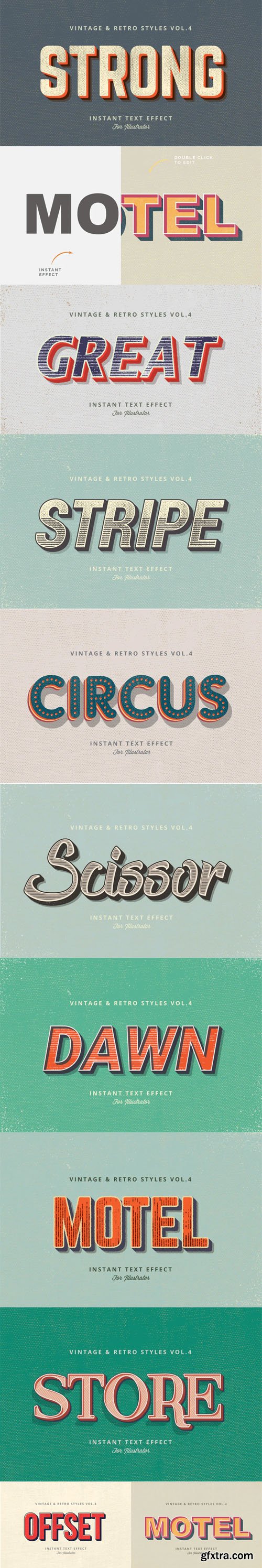 Vintage and Retro Graphic Styles Vol.4 for Adobe Illustrator