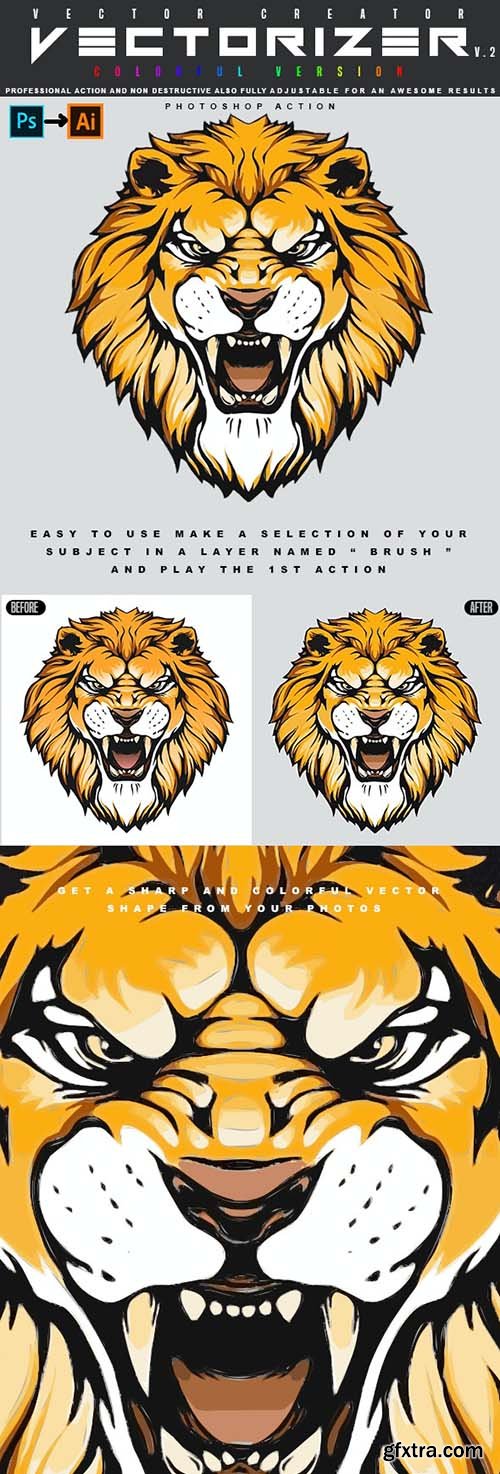 GraphicRiver - Vectorizer v.2 (Colorful Version) - Photoshop Action 31311138