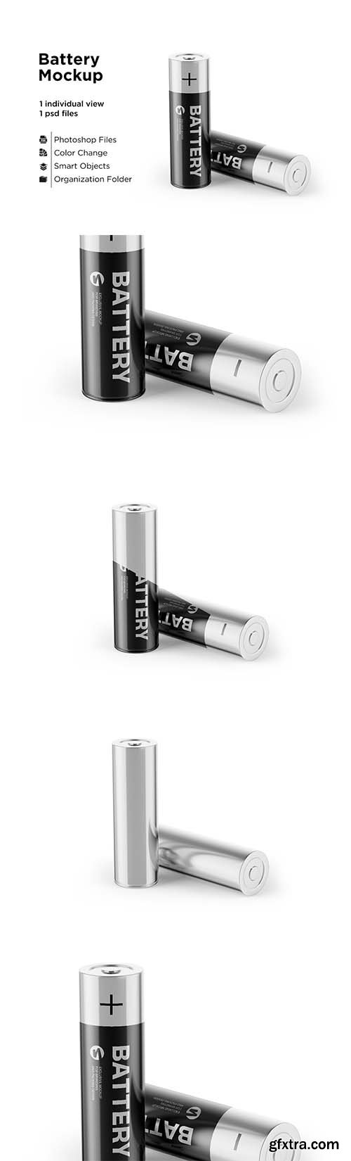 CreativeMarket - Two AA Batteries Mockup 6063389