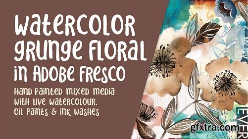 Adobe Fresco Floral Mixed Media Illustration