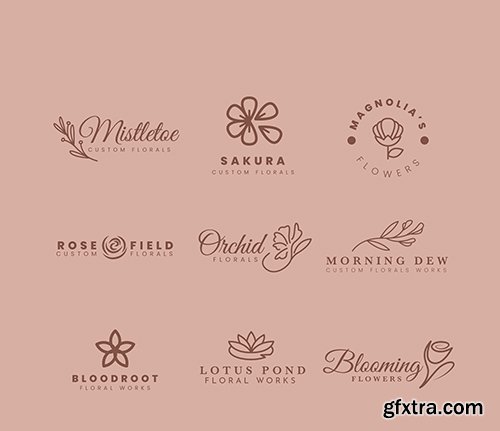 Logo collection for wedding florist