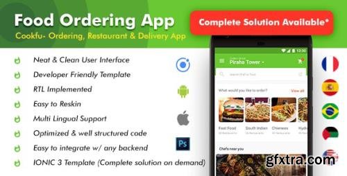 CodeCanyon - Food Delivery App|Food Ordering App|Android + iOS App Template|3 Apps| Multi Restro Cookfu (IONIC 4) v2.0 - 25697148