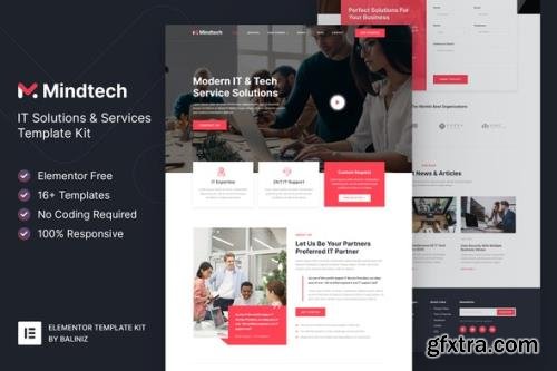 ThemeForest - Mindtech v1.0.0 - IT Solutions & Services Company Elementor Template Kit - 31685542