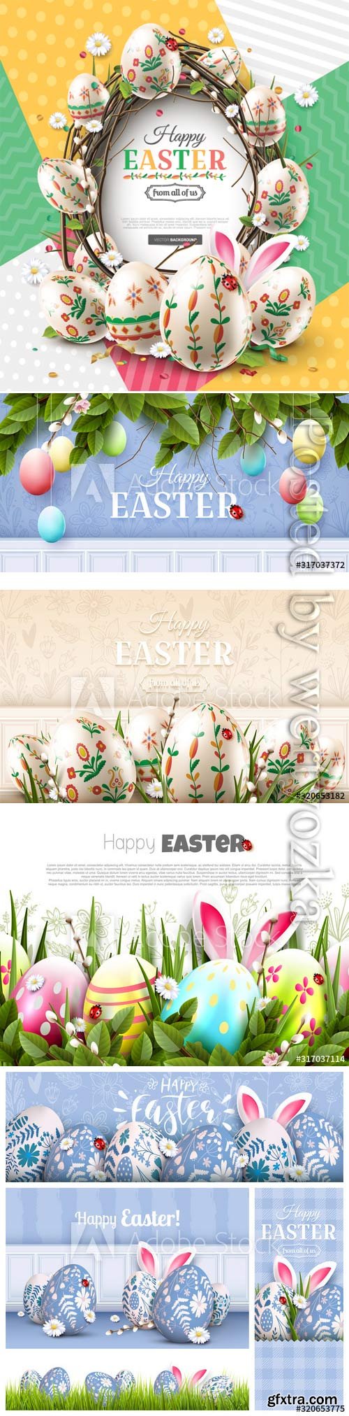 Happy Easter colorful template