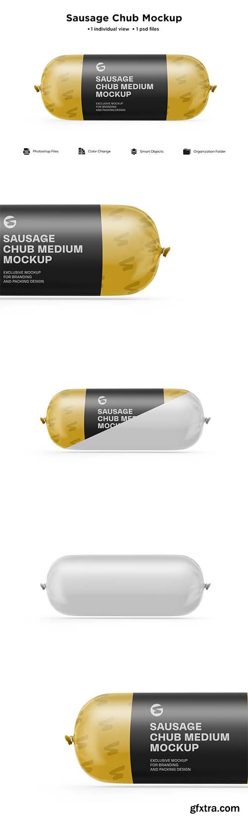 CreativeMarket - Sausage Chub Mockup 6063394