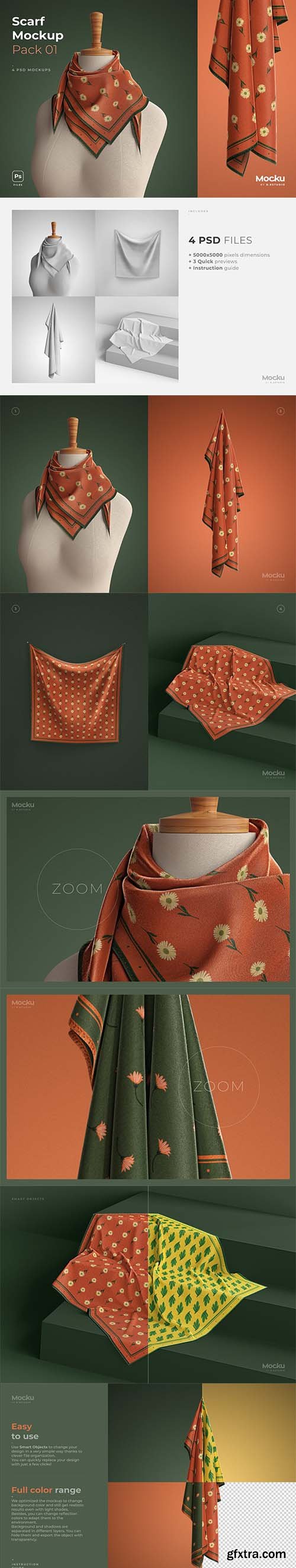 CreativeMarket - Silk Scarf Mockup - Big - Pack 01 6009466