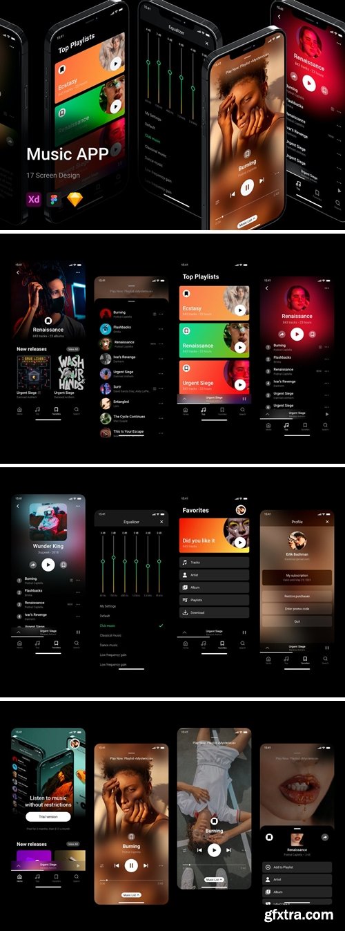 Amazing Music App UI Kit