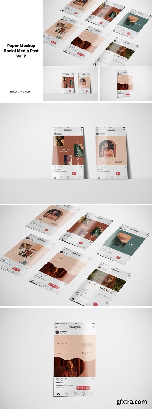 Paper Mockup Social Media Post Vol.2