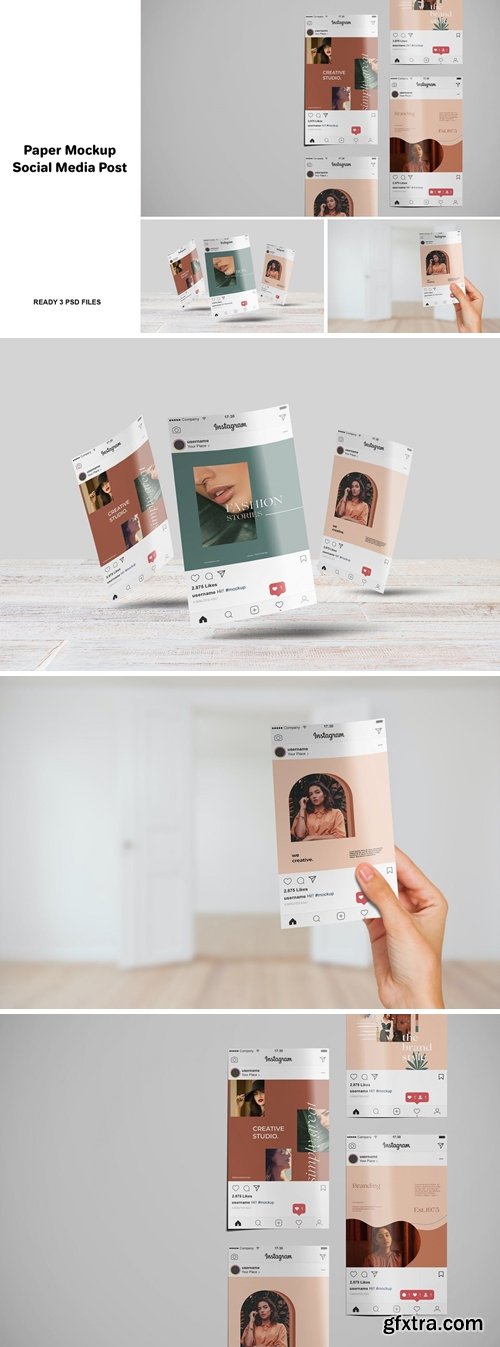 Paper Mockup Social Media Post