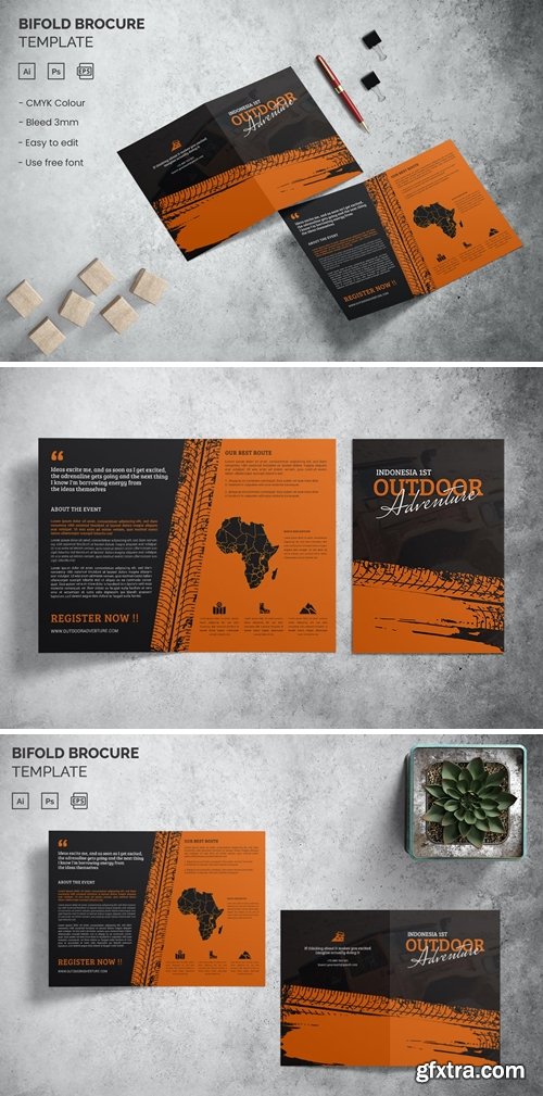 Outdoor Adventure - Bifold Brochure Template