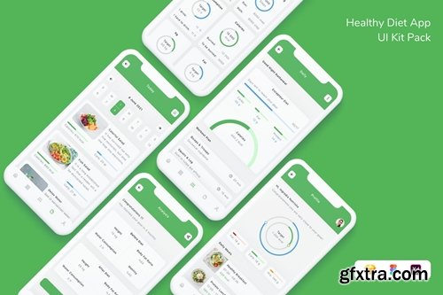 Healthy Diet App UI Kit Pack