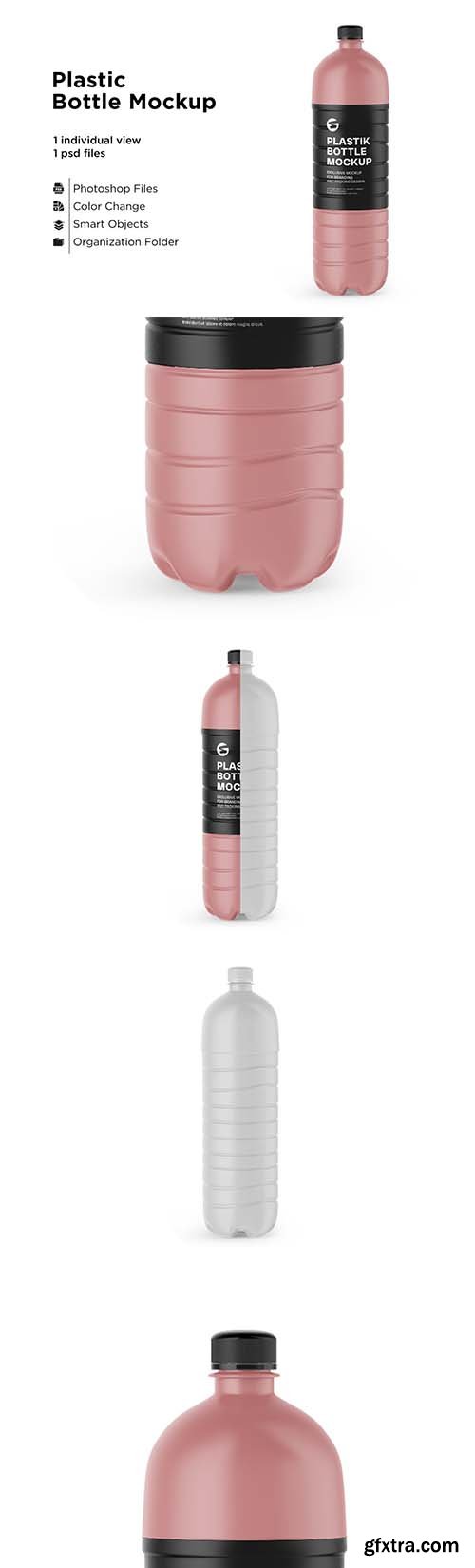 CreativeMarket - Matte Plastic Drink Bottle Mockup 6063282