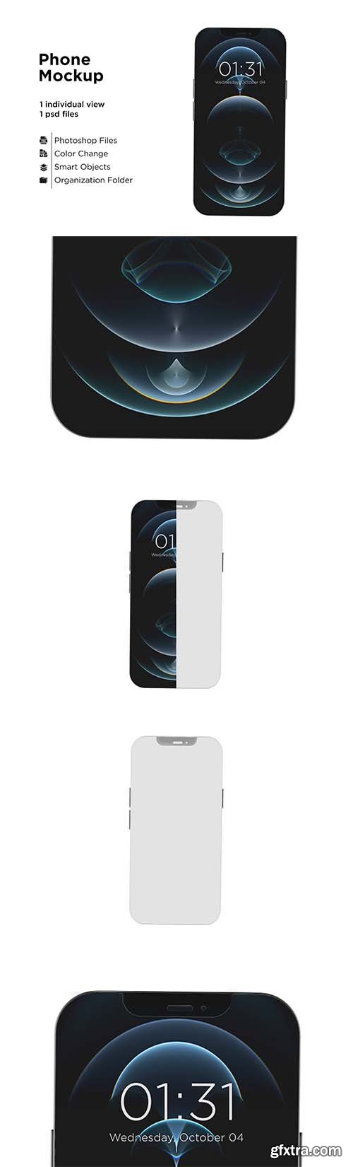 CreativeMarket - Apple Iphone 12 Pro Silver Mockup 6063295