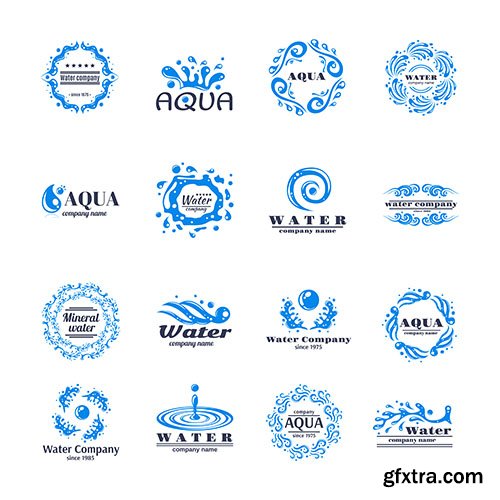 Water logo set